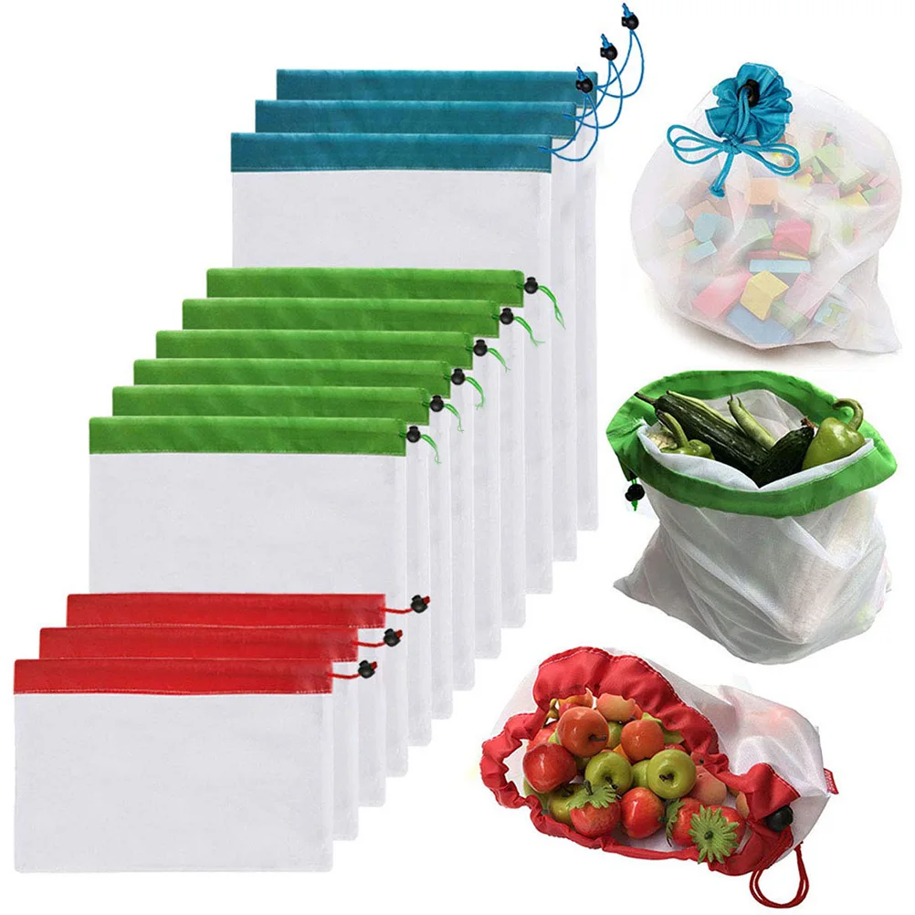 12 Pcs Reusable Mesh Drawstring Grocery Shopping Bag Adjustable Polyester String Bag Fruit Vegetable Storage Mesh Shopping Bags
12 Pcs Reusable Mesh Drawstring Grocery Shopping Bag Adjustable Polyester String Bag Fruit Vegetable Storage Mesh Shopping Bags