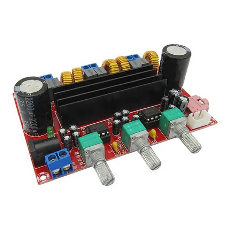 Digital Power Amplifier Board 2x50W+100W TPA3116D2 2.1 channel 12V-24V wide voltage Amplifier Board
Digital Power Amplifier Board 2x50W+100W TPA3116D2 2.1 channel 12V-24V wide voltage Amplifier Board