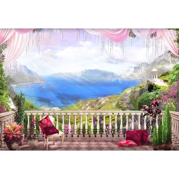 Natural Landscape Photography Background White Fence Brick Floor And Pink Curtain With Lakeside Scenery Backdrop For Studios
Natural Landscape Photography Background White Fence Brick Floor And Pink Curtain With Lakeside Scenery Backdrop For Studios