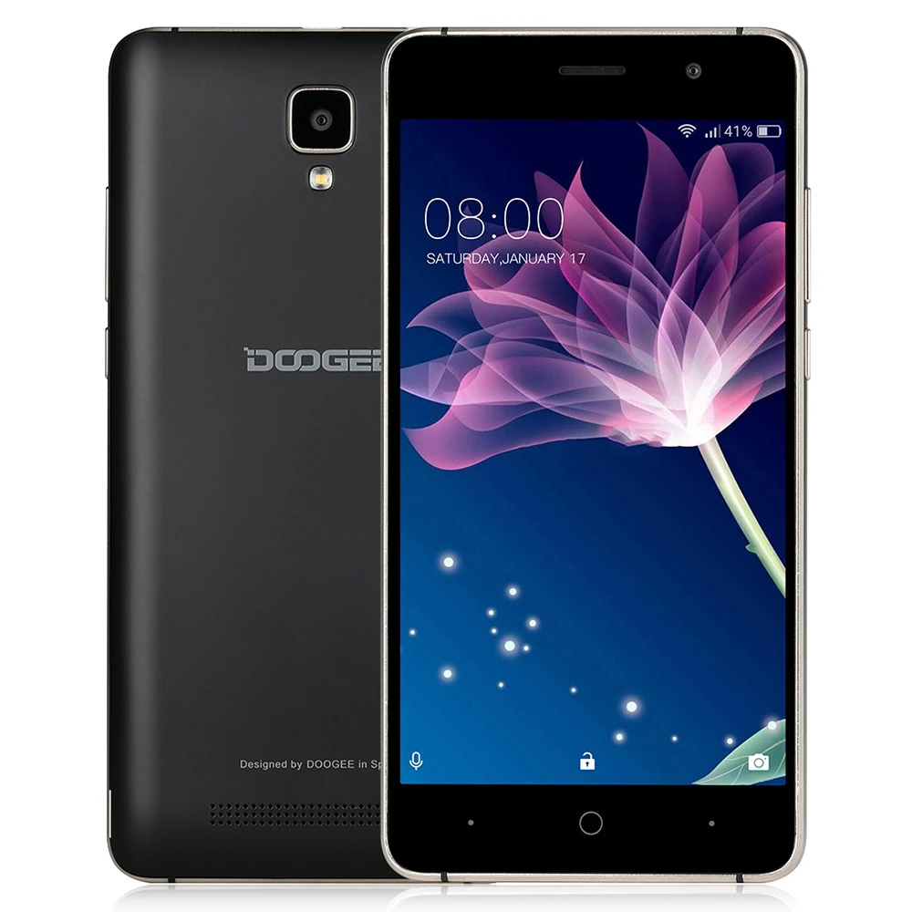 Оригинал Doogee X10 3g смартфон 5 0 дюймов Android 6 MTK6570 Dual Core 1 ГГц 512 МБ + 8 ГБ 3360 мАч Батарея