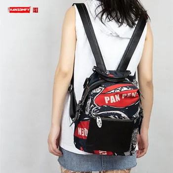 2020 New Women's Backpack Letter Printing Canvas Leather Portable Slung Shoulder Bag Casual Trend Ladies School Travel Backpacks
2020 New Women's Backpack Letter Printing Canvas Leather Portable Slung Shoulder Bag Casual Trend Ladies School Travel Backpacks