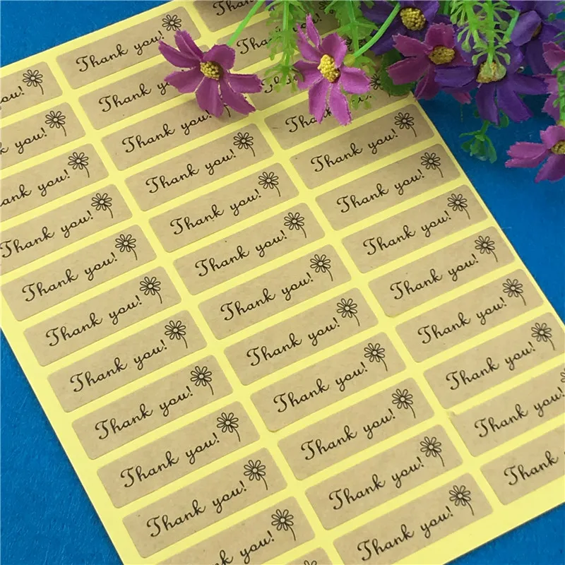 100Pcs Brown Kraft Paper Cardboard Stickers Printed With Thank You and Flowers for Book Note Mark Long Stripe Labels Customized
100Pcs Brown Kraft Paper Cardboard Stickers Printed With Thank You and Flowers for Book Note Mark Long Stripe Labels Customized
