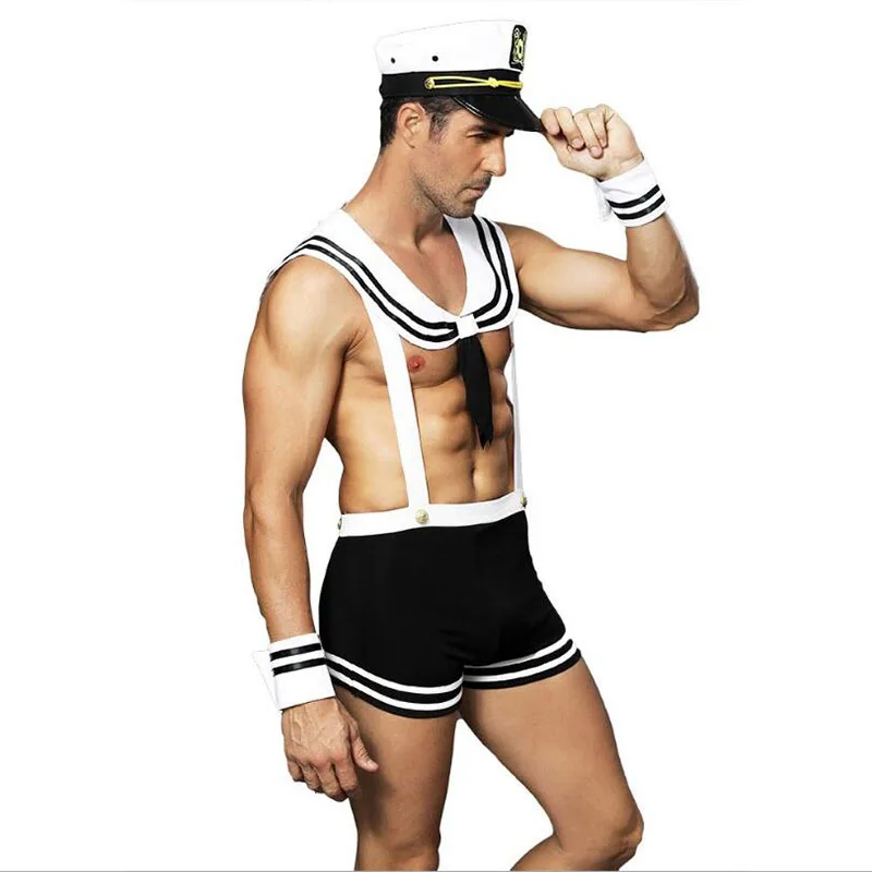 Hot Navy Men Pirate Costume Hot Erotic Sexy Slim Fit White Seaman Uniform Carnival Festival Cosplay Gay Role Play Clothes
Hot Navy Men Pirate Costume Hot Erotic Sexy Slim Fit White Seaman Uniform Carnival Festival Cosplay Gay Role Play Clothes