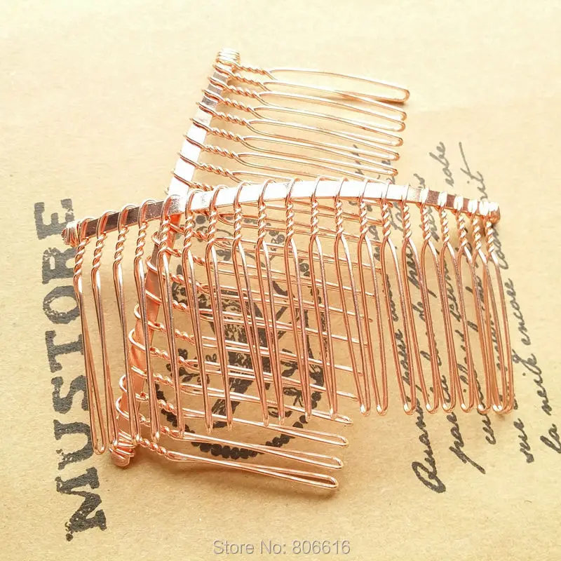 80*40MM 20PCS ( Rose Red Gold) Metal Hair Comb Claw Hairpins DIY Hair Accessories Findings & Components
80*40MM 20PCS ( Rose Red Gold) Metal Hair Comb Claw Hairpins DIY Hair Accessories Findings & Components