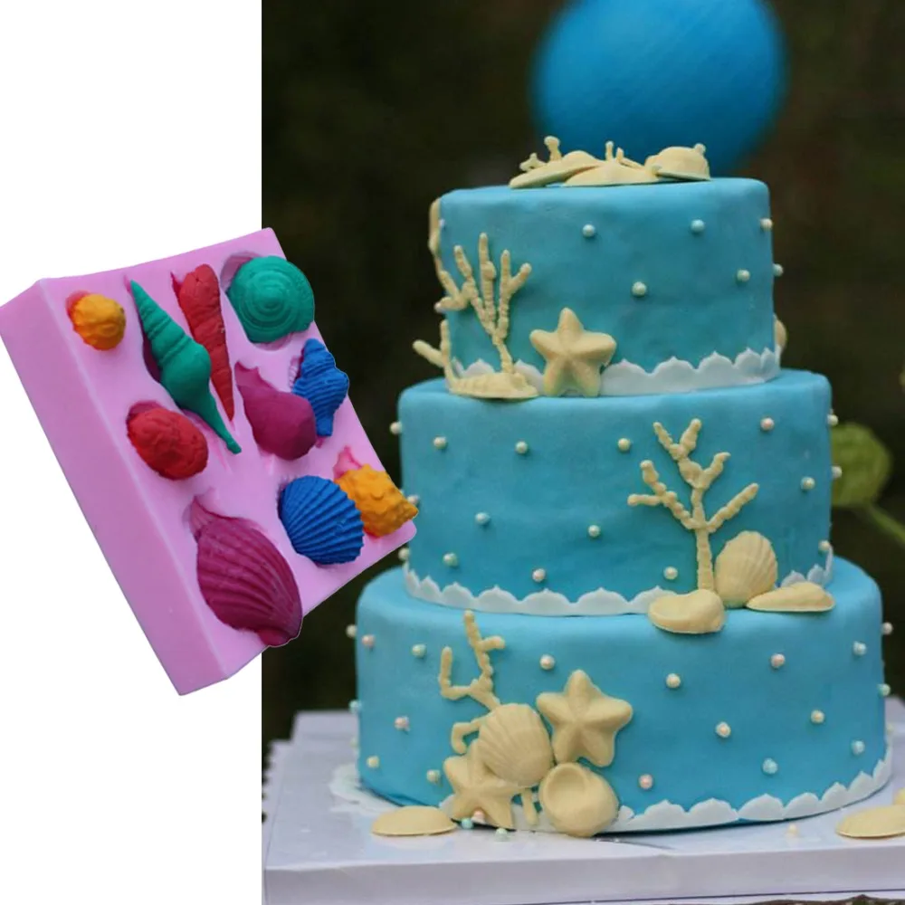 1pc Sugarcraft Sea Shell Silicone Cake Molds Fondant Cake Decorating Tools Soap Mold Cake Chocolate Clay Moulds
1pc Sugarcraft Sea Shell Silicone Cake Molds Fondant Cake Decorating Tools Soap Mold Cake Chocolate Clay Moulds