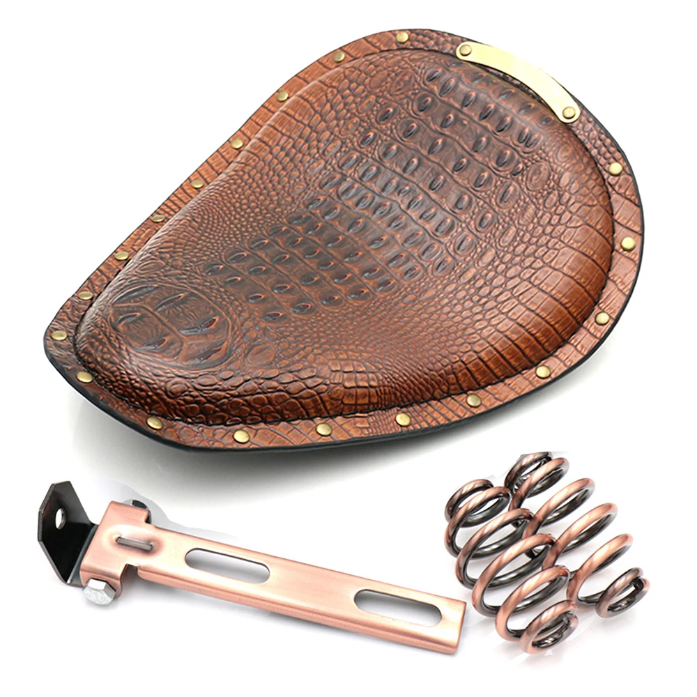 Universal Motorcycle Saddle Solo Seat Cushion Spring Crocodile Leather style for Harley Softail Honda Yamaha Kawasaki
Universal Motorcycle Saddle Solo Seat Cushion Spring Crocodile Leather style for Harley Softail Honda Yamaha Kawasaki