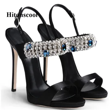 New Crystal Summer Silk Gladiator Sandals Brand Designers Platform Sandalias Mujer Runway Lady High Heels Party Shoes Women
New Crystal Summer Silk Gladiator Sandals Brand Designers Platform Sandalias Mujer Runway Lady High Heels Party Shoes Women