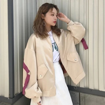Zipper Baseball Jacket Women Autumn Vintage Oversized Bomber Jacket Harajuku Hip Hop Windbreaker Streetwear Womens Jackets 50B40
Zipper Baseball Jacket Women Autumn Vintage Oversized Bomber Jacket Harajuku Hip Hop Windbreaker Streetwear Womens Jackets 50B40