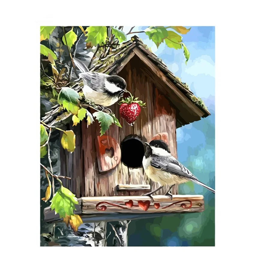 DIY Digital Painting By Numbers Package Bird house oil painting mural Kits Coloring Wall Art Picture Gift frameless
DIY Digital Painting By Numbers Package Bird house oil painting mural Kits Coloring Wall Art Picture Gift frameless