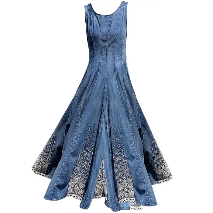 plus size 3XL!Vintage Summer denim Dress 2019 Women Dresses O-Neck Sleeveless Sundress Embroidery Tank Dress
plus size 3XL!Vintage Summer denim Dress 2019 Women Dresses O-Neck Sleeveless Sundress Embroidery Tank Dress