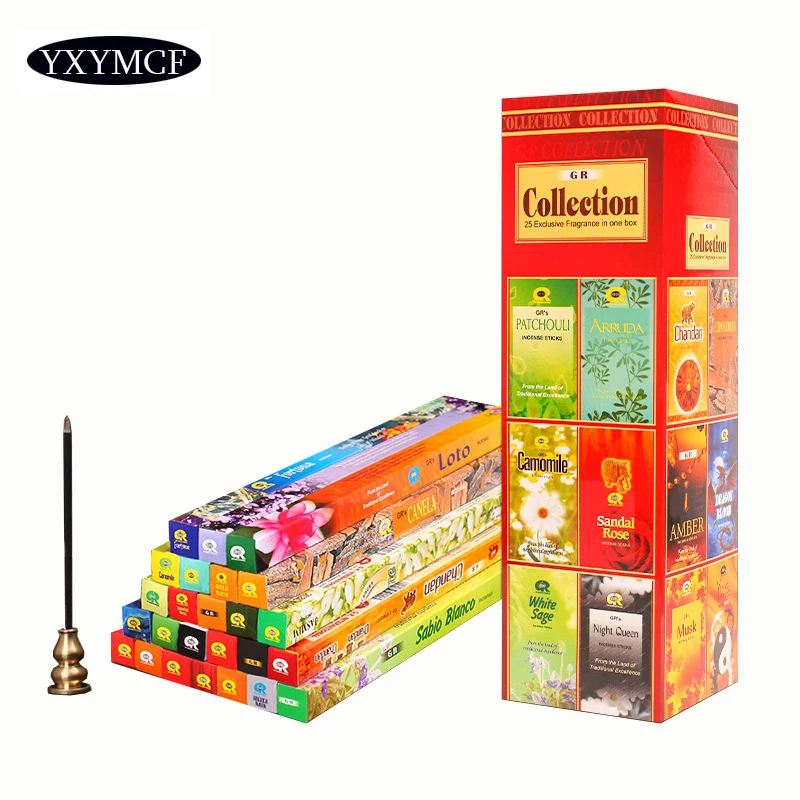 F 25 In 1 Indian Incense Stick Sandal Chandan Smells India Sticks Incense 175pcs/lot Collection Jasmine Dropshipping Goods
F 25 In 1 Indian Incense Stick Sandal Chandan Smells India Sticks Incense 175pcs/lot Collection Jasmine Dropshipping Goods