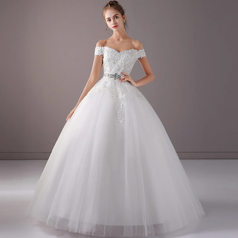 Wedding Party Applique Sequin Rhinestone White Embroidery Flower Tulle Adjustable Waist Bust Ball Dress Princess Dresses
Wedding Party Applique Sequin Rhinestone White Embroidery Flower Tulle Adjustable Waist Bust Ball Dress Princess Dresses
