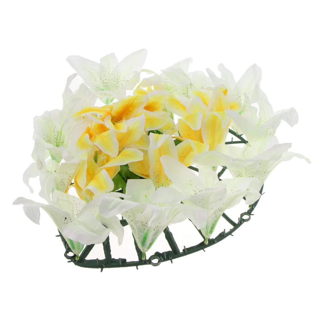 Artificial Silk Lily Funeral Memorial Wreath Flower Tombstone Grave Flower Artificial Silk Lily Funeral Memorial Wreath Flower Tombstone Grave Flower