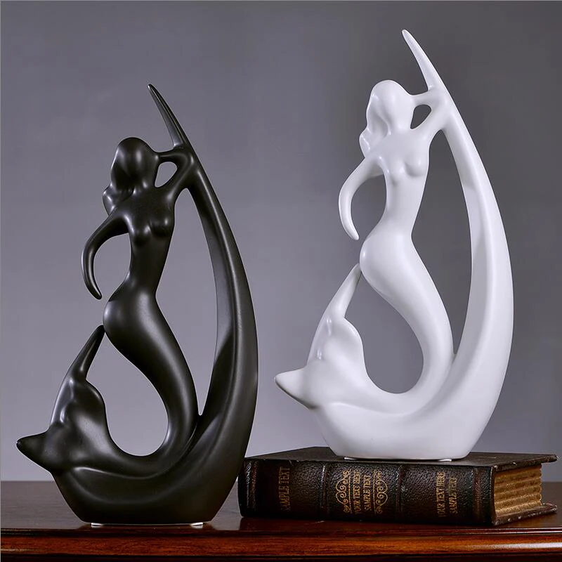 Modern Creative Ceramic Mermaid Figurines Home Decoration Crafts Art Ceratic Elegant Beauty Ornaments Wedding Gift Accessories
Modern Creative Ceramic Mermaid Figurines Home Decoration Crafts Art Ceratic Elegant Beauty Ornaments Wedding Gift Accessories