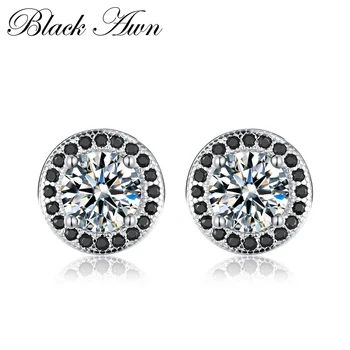 3g Stud Earrings for Women Genuine 925 Sterling Silver Jewelry Black&White Stone Boucle D'oreille Wedding Brincos T148
3g Stud Earrings for Women Genuine 925 Sterling Silver Jewelry Black&White Stone Boucle D'oreille Wedding Brincos T148