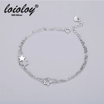 Loioloy New Arrival Genuine 925 Sterling Silver Sweet Whisper Star Clear CZ Link Bracelet Luxury Silver 925 Jewelry Female
Loioloy New Arrival Genuine 925 Sterling Silver Sweet Whisper Star Clear CZ Link Bracelet Luxury Silver 925 Jewelry Female