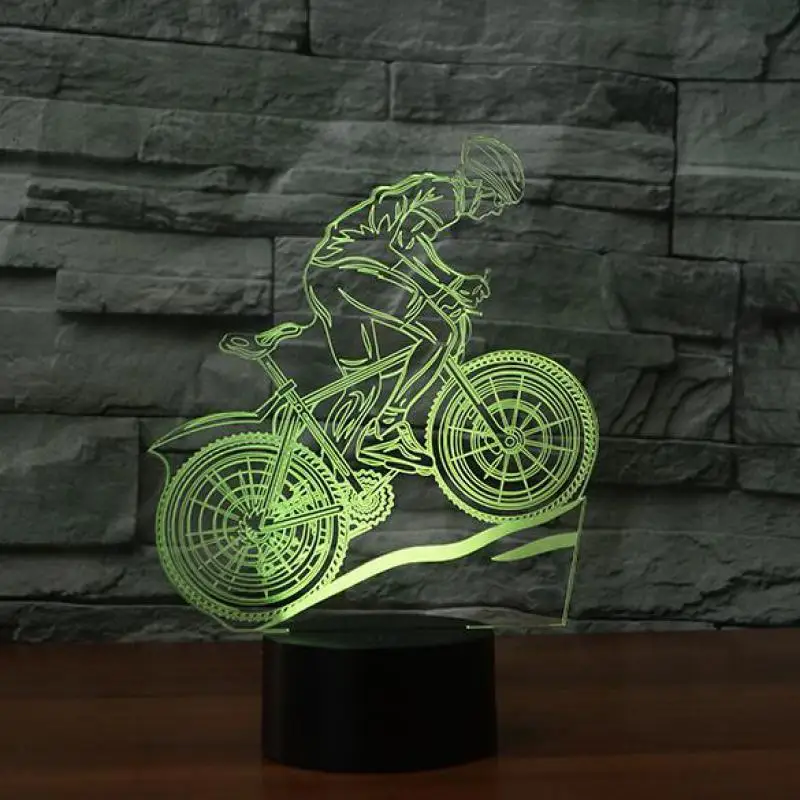 

Bicycle Modeling Creative 3d Nightlight Remote Touch switch 7 color change Desk Lamp Lovely Table Lamp For Bedroom