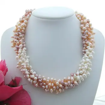 Beautiful 5strands 5-7mm multicolor rice freshwater cultured pearl necklace 51cm fashion jewelry
Beautiful 5strands 5-7mm multicolor rice freshwater cultured pearl necklace 51cm fashion jewelry