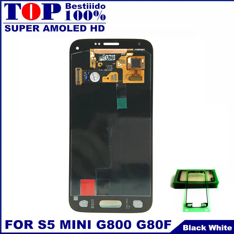 For Samsung Galaxy S5 Mini G800 G800F G800H Super AMOLED LCD Display Touch Screen Digitizer Assembly with Sticker Tempered Glass
For Samsung Galaxy S5 Mini G800 G800F G800H Super AMOLED LCD Display Touch Screen Digitizer Assembly with Sticker Tempered Glass