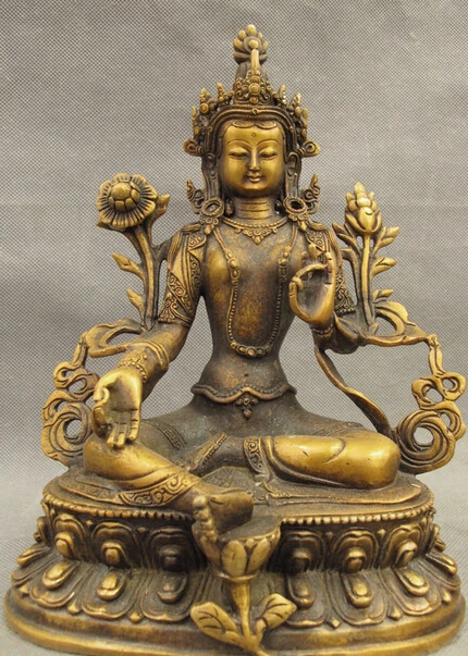 JP S0114 9" Tibet Bronze Religion Temple Lotus Green Tara Buddha Kwan-yin Statue Set
JP S0114 9" Tibet Bronze Religion Temple Lotus Green Tara Buddha Kwan-yin Statue Set