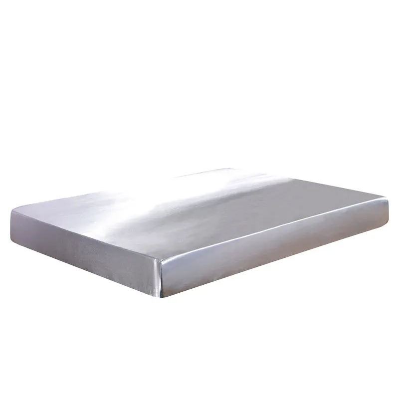 Satin Silk Fitted Sheet On Elastic Solid Color Mattress Cover Elastic Band Fixed Queen King Bed Sheets Clips Fitted Sheets
Satin Silk Fitted Sheet On Elastic Solid Color Mattress Cover Elastic Band Fixed Queen King Bed Sheets Clips Fitted Sheets