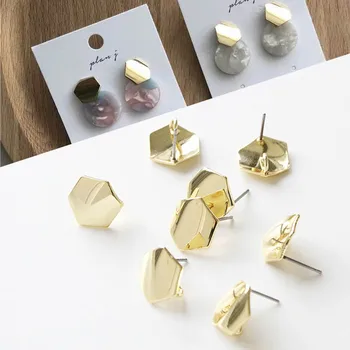 10pcs Gold Hexagon Base With One Ring Geometric Findings Women DIY Accessories Stud Earrings For Diy Oorbellen Jewelry Making
10pcs Gold Hexagon Base With One Ring Geometric Findings Women DIY Accessories Stud Earrings For Diy Oorbellen Jewelry Making