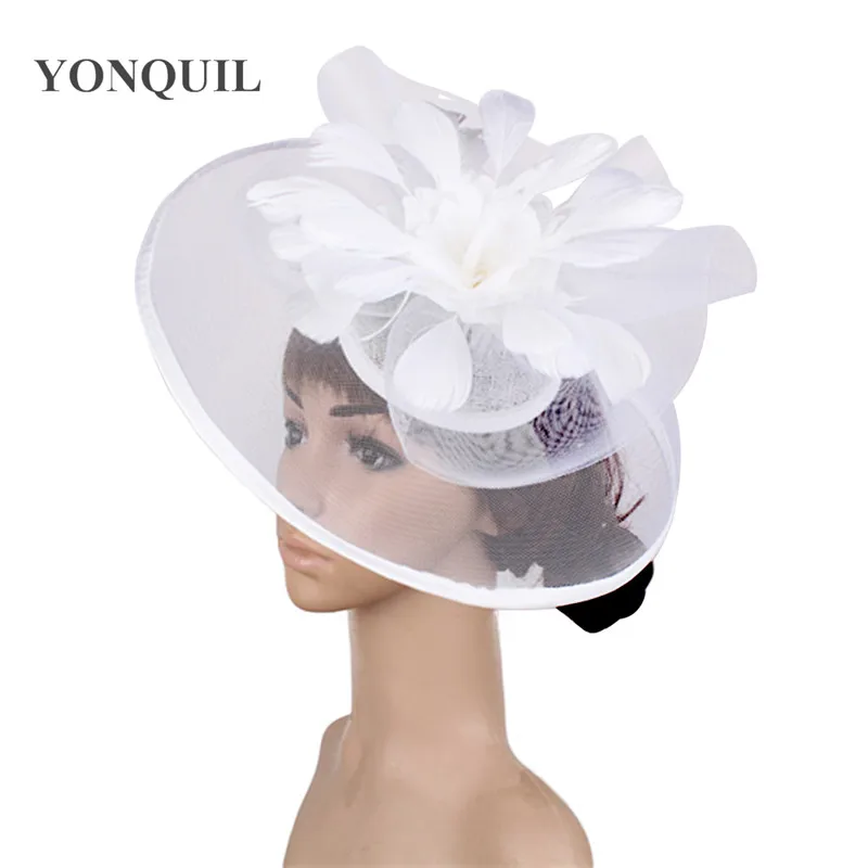 Feather Flower Fascinator white Wedding hair clip and Headband Women Tea Party royal ascot Bridal Church show Hat Great quality
Feather Flower Fascinator white Wedding hair clip and Headband Women Tea Party royal ascot Bridal Church show Hat Great quality