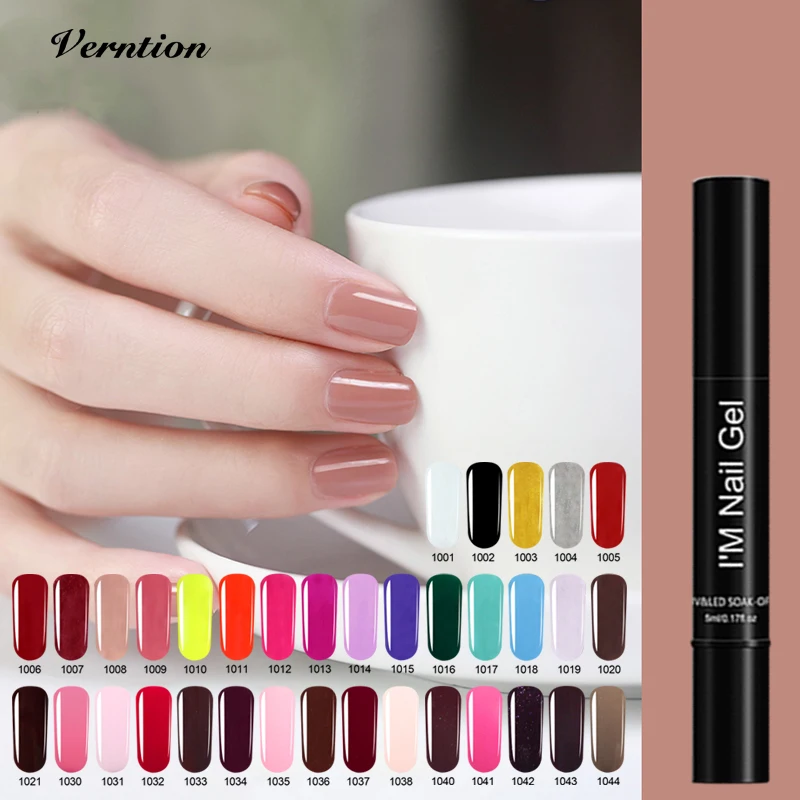 Verntion Newest Gel Varnish Pen Pure Color Nail Polish Glitter Gel Polish Manicure Tools Nail Brush Soak Off Gel Nail Lacquer
Verntion Newest Gel Varnish Pen Pure Color Nail Polish Glitter Gel Polish Manicure Tools Nail Brush Soak Off Gel Nail Lacquer