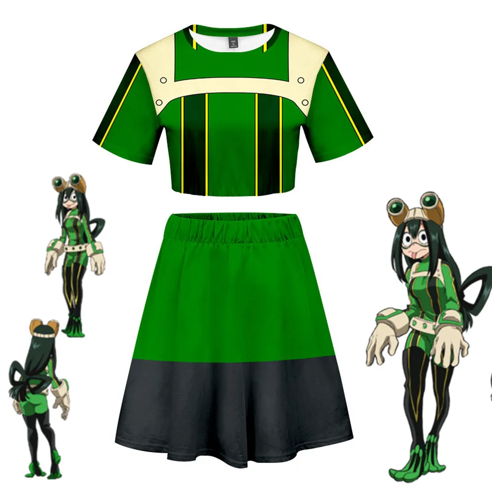 My Hero Academia Boku no Hero Academia Asui Tsuyu Cosplay Costumes All Might 3D printed bag hip skirt Girl summer school uniform
My Hero Academia Boku no Hero Academia Asui Tsuyu Cosplay Costumes All Might 3D printed bag hip skirt Girl summer school uniform