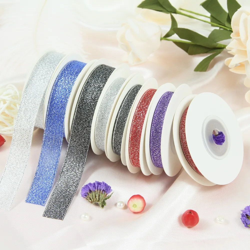 9mm 16mm 20yards/roll Making Bowknot Rose Bake Belt Gold Silver Glitter Metallic Ribbon Roll Baking Packing For Gift Box Package
9mm 16mm 20yards/roll Making Bowknot Rose Bake Belt Gold Silver Glitter Metallic Ribbon Roll Baking Packing For Gift Box Package