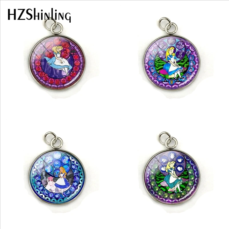 2019 New Kingdom Hearts Alice Charm Pendant Handcraft Round Alice in Wonderland Glass Cabochon Stainless Steel Pendants Jewelry
2019 New Kingdom Hearts Alice Charm Pendant Handcraft Round Alice in Wonderland Glass Cabochon Stainless Steel Pendants Jewelry