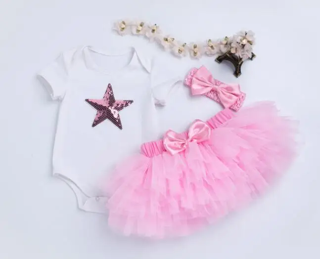 3 шт. Детские хлопковые топы с коротким рукавом и принтом звезд|dolls accessories|accessories for