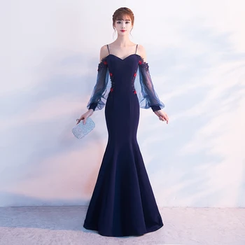 Sexy Slim Women Evening Party Dress Floor Length Elegant Royal Banquet Dresses Novelty Mesh Sleeve Mermaid Gowns Vestidos
Sexy Slim Women Evening Party Dress Floor Length Elegant Royal Banquet Dresses Novelty Mesh Sleeve Mermaid Gowns Vestidos
