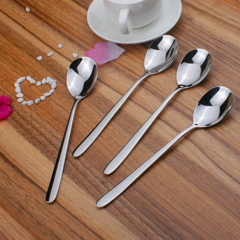 6PCS 8'' 304 Stainless Steel Long Handle Tablespoon Korean Dessert Coffee Dinner Spoon Silver Tea Table Spoons Tableware Sets
6PCS 8'' 304 Stainless Steel Long Handle Tablespoon Korean Dessert Coffee Dinner Spoon Silver Tea Table Spoons Tableware Sets