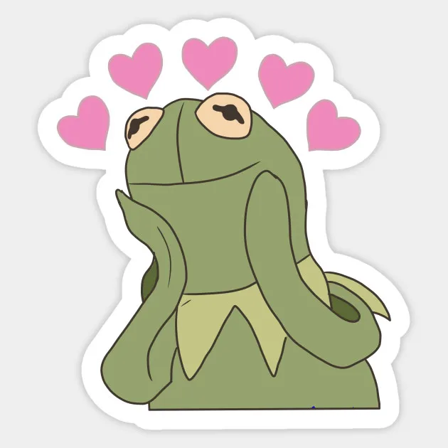1PCS Kermit In Love Sticker PVC Car Sticker For motorcycle suitcase skateboard refrigerator suitcase sticker Buy one get ten
1PCS Kermit In Love Sticker PVC Car Sticker For motorcycle suitcase skateboard refrigerator suitcase sticker Buy one get ten