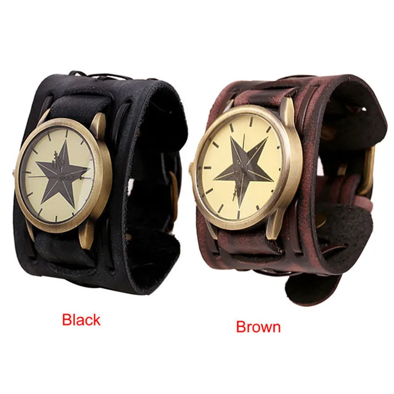 OTOKY 2019 Modern Fashion Style Retro Punk Rock Brown Big Wide Leather Bracelet Cuff Men Watch Cool 3Y04
OTOKY 2019 Modern Fashion Style Retro Punk Rock Brown Big Wide Leather Bracelet Cuff Men Watch Cool 3Y04