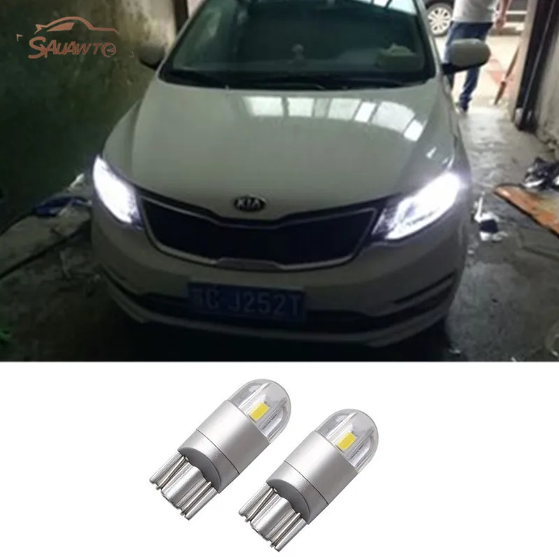 2X T10 W5W светодиодный Стоянкы Автомобилей Автомобиля светильник лампа для Kia Rio K2 3