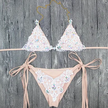 Halter Swimwear 2019 Rhinestone Diamond Silver Bikini Set Women Swimsuit Sexy Crystal Push Up Swimwear Women Bathing Suit Bikini
Halter Swimwear 2019 Rhinestone Diamond Silver Bikini Set Women Swimsuit Sexy Crystal Push Up Swimwear Women Bathing Suit Bikini