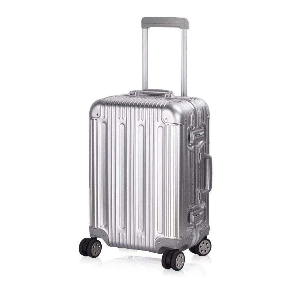 Алюминиевый Чемодан ручной чемодан жесткий корпус легкие металлические