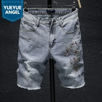 Summer Lightweight Denim Shorts Men Embroidery Flower Cowboy Hot Pants Casual Zip Cargo Jean Shorts Men Breeches
Summer Lightweight Denim Shorts Men Embroidery Flower Cowboy Hot Pants Casual Zip Cargo Jean Shorts Men Breeches