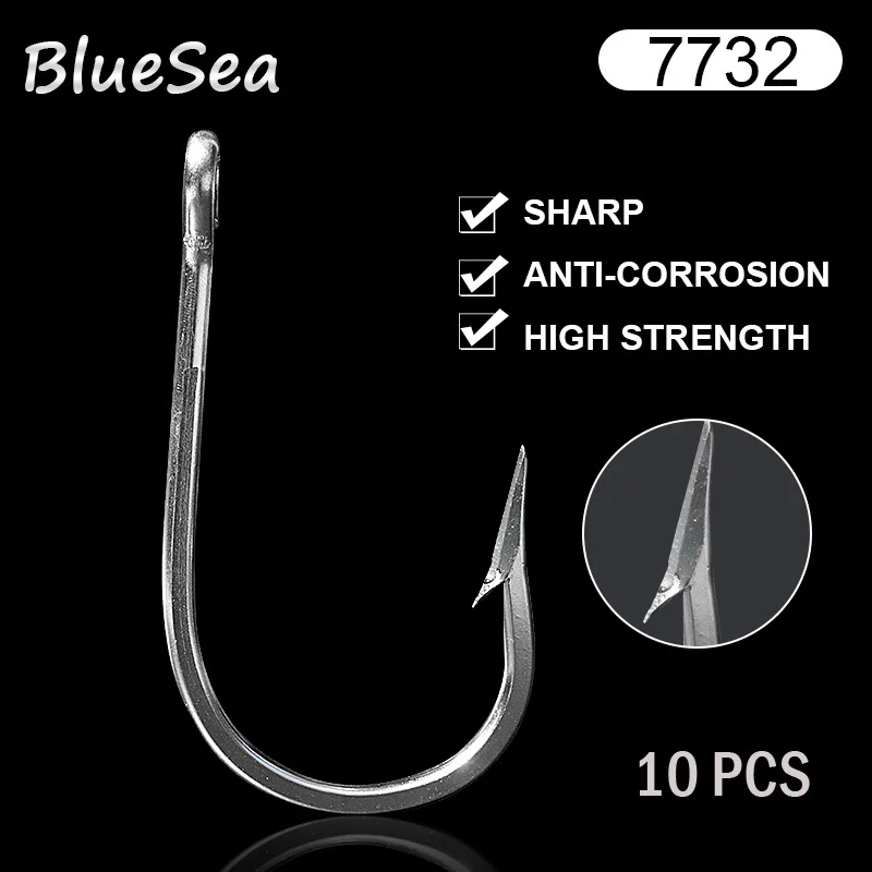BlueSea 10 Pcs/Pack 7732 Stainless Steel Shark Fish Hooks Saltwater Fish Hooks Sea Big Game J Type Large Fish Hooks
BlueSea 10 Pcs/Pack 7732 Stainless Steel Shark Fish Hooks Saltwater Fish Hooks Sea Big Game J Type Large Fish Hooks