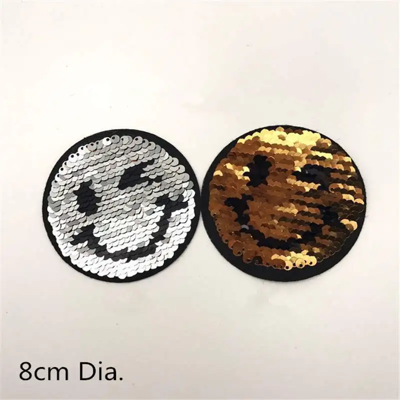 DoreenBeads Sequined Reversible Change Color Patch Smile Expression Shape Sweater Coat Badge Bag DIY Accessory 8cm Dia. 1PC
DoreenBeads Sequined Reversible Change Color Patch Smile Expression Shape Sweater Coat Badge Bag DIY Accessory 8cm Dia. 1PC