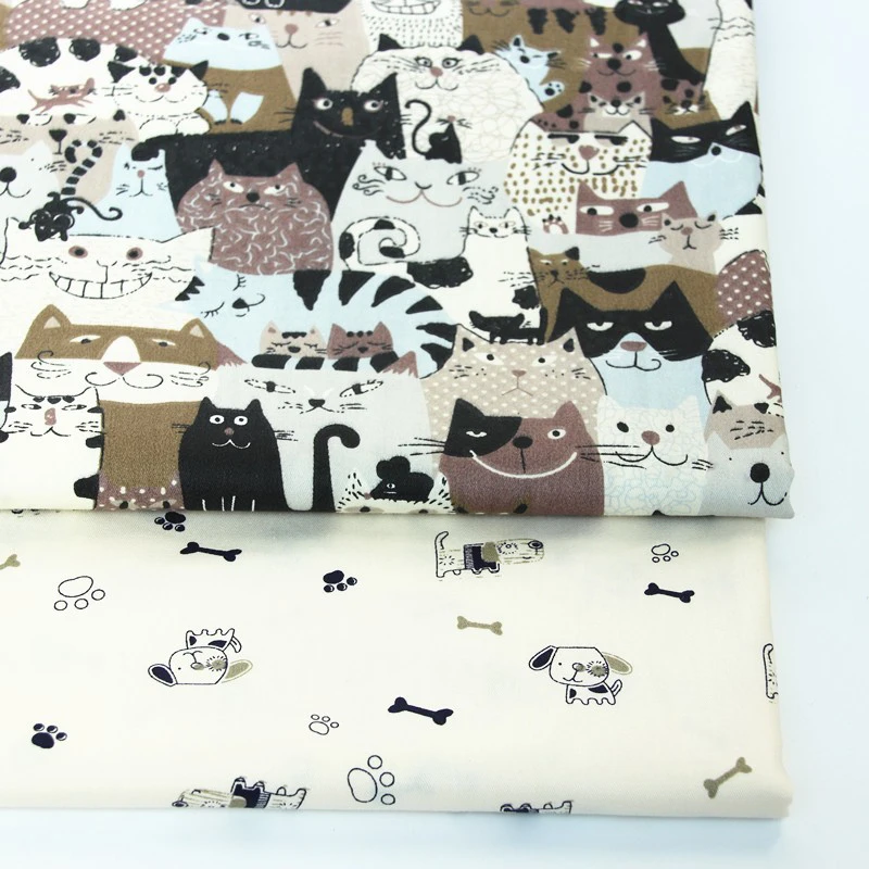 Cats Dogs Cartoon Cotton Fabric Baby Bedding Decoration Material for Patchwork Quilting Sewing Pillows 100*160cm
Cats Dogs Cartoon Cotton Fabric Baby Bedding Decoration Material for Patchwork Quilting Sewing Pillows 100*160cm