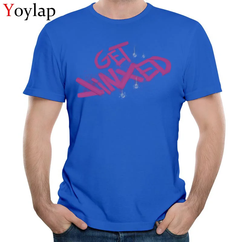 Discount Family T Shirt Short Sleeve Pure Cotton Get Jinxed Round Collar Student Tops T Shirt Customized Summer Fall Tee-Shirt blue