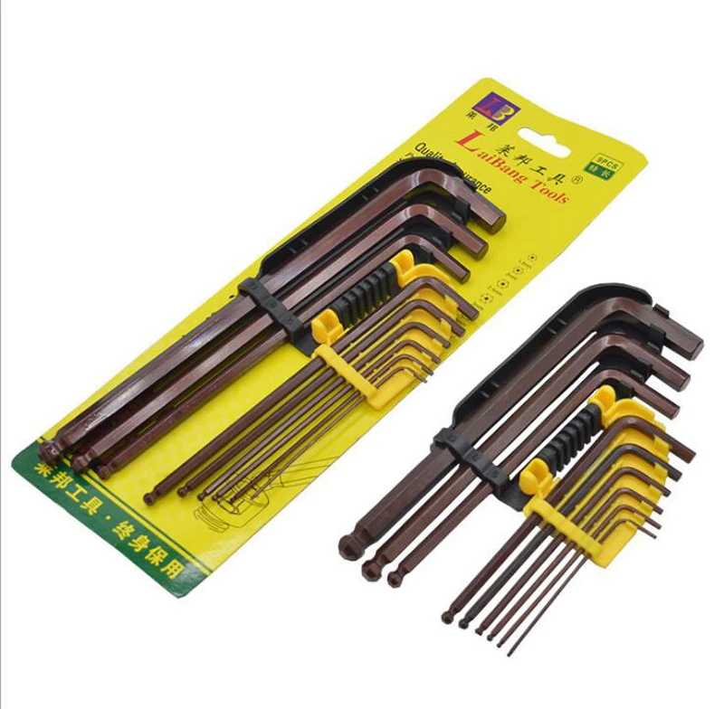 Free shipping 9pcs / set /High quality S2 alloy steel/Hex Wrench Set within the inner / hexagon ball head hex key sets
Free shipping 9pcs / set /High quality S2 alloy steel/Hex Wrench Set within the inner / hexagon ball head hex key sets