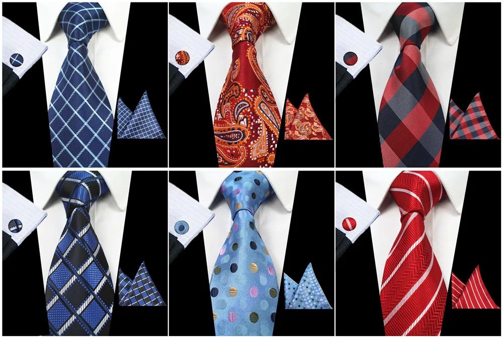 Fashion Navy Blue Plaid Tie For Men Classic Dot Striped Flower Necktie Cufflink Hanky Set Paisley Jacquard Woven Silk Mens Ties
Fashion Navy Blue Plaid Tie For Men Classic Dot Striped Flower Necktie Cufflink Hanky Set Paisley Jacquard Woven Silk Mens Ties