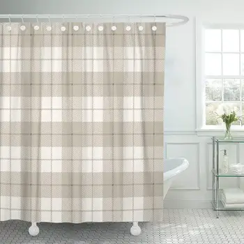 Shower Curtain with Hooks Beige Tartan of Plaid Pattern Scottish Stripe Linen Fall Rectangle Cage Autumn Bathroom Curtains
Shower Curtain with Hooks Beige Tartan of Plaid Pattern Scottish Stripe Linen Fall Rectangle Cage Autumn Bathroom Curtains