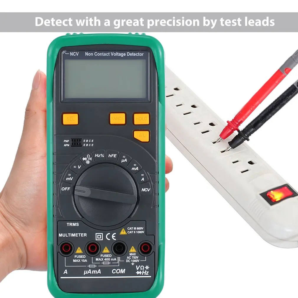 MAS345A Digital Multimeter AC/DC Ammeter Voltmeter Ohm Portable Meter Voltage Meter Capacitance Tester
MAS345A Digital Multimeter AC/DC Ammeter Voltmeter Ohm Portable Meter Voltage Meter Capacitance Tester