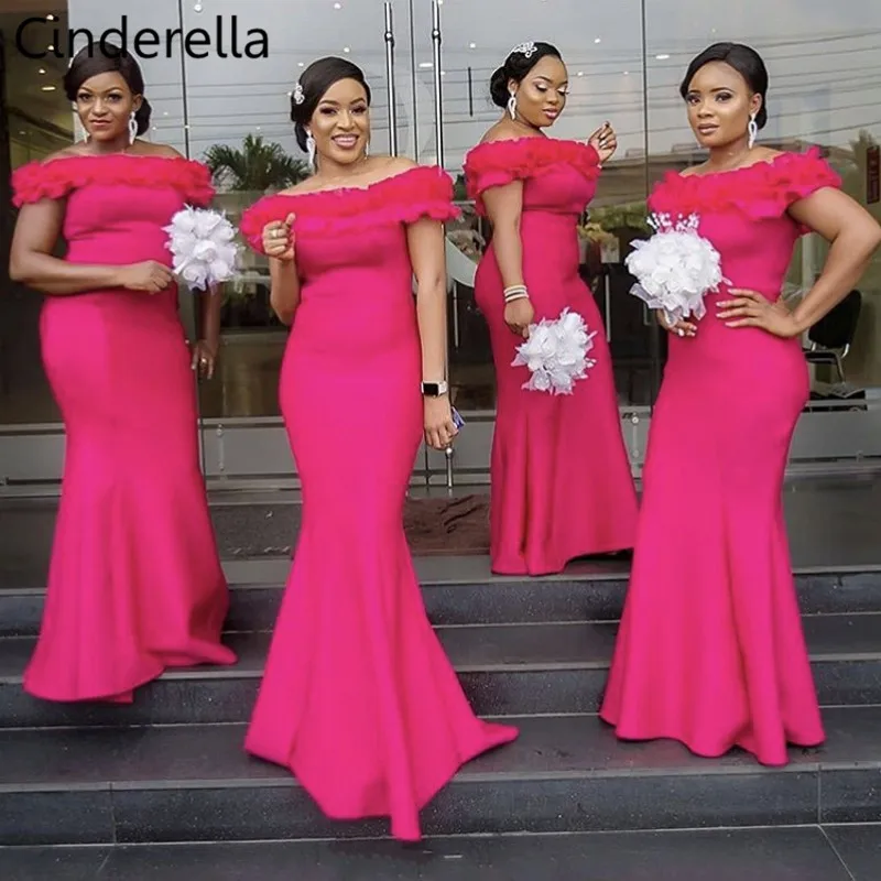 Cinderella African Boat Neck Off The Shoulder Satin Pleated Mermaid Bridesmaid Dresses Zipper Back Wedding Bridesmaid Dresses
Cinderella African Boat Neck Off The Shoulder Satin Pleated Mermaid Bridesmaid Dresses Zipper Back Wedding Bridesmaid Dresses