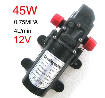 12V DC 45W high pressure electric diaphragm pump pressure switch Self-Priming water pump, Car washing machine,sprayer pump
12V DC 45W high pressure electric diaphragm pump pressure switch Self-Priming water pump, Car washing machine,sprayer pump
